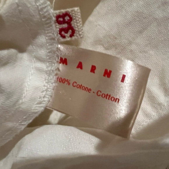 Vintage Marni cotton capri pants cloud white nwot XS - Picture 8 of 9